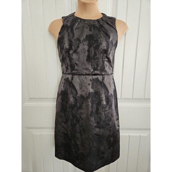 ANN TAYLOR LOFT Gray Sleeveless Career Sheath Dress Size 10 marbled - Picture 1 of 10
